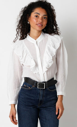 OLIVACEOUS WHITE KELSEY BUTTON DOWN