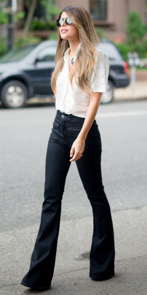 How to Make Women's Black Flare Jeans Without a Single Word of Help