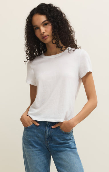Z SUPPLY JUNIE COTTON TEE WHITE