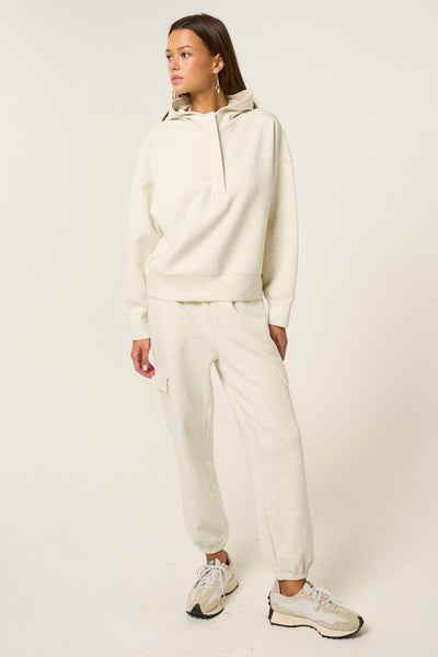 SOFT STRETCH CUFFED JOGGERS LT HEATHER