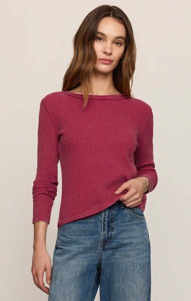 Z SUPPLY ARLET MINI THERMAL TOP RED DAHLIA