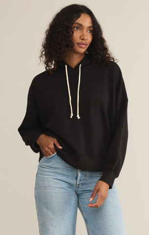 Z SUPPLY INFIELD HOODIE BLACK