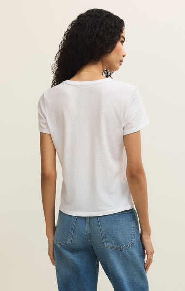 Z SUPPLY JUNIE COTTON TEE WHITE