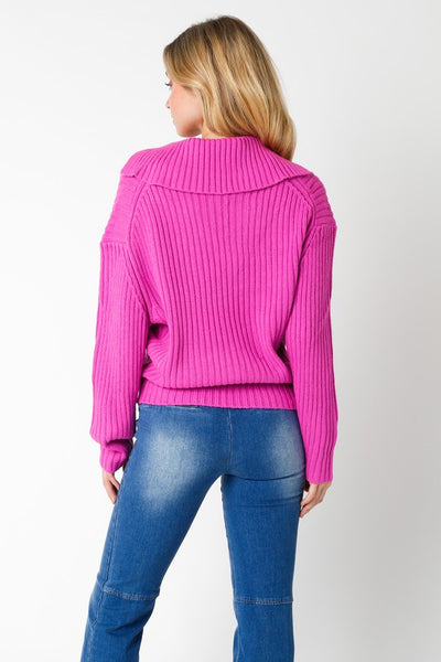 OLIVACEOUS PINK KARI SWEATER FINAL SALE