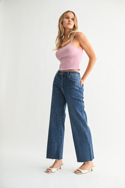 JBD SLIM WIDE LEG DARK WASH EMMA