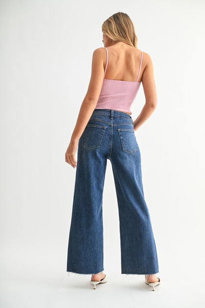 JBD SLIM WIDE LEG DARK WASH EMMA