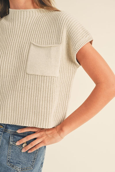 STONE HALF HIGH NECK SWEATER KNIT TOP