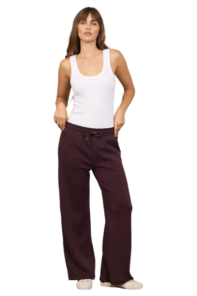 VINTAGE HAVANA BORDEAUX LUXE CLOUD WIDE LEG PANT