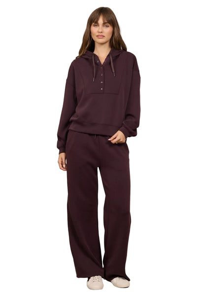 VINTAGE HAVANA BORDEAUX LUXE CLOUD SNAP HOODIE