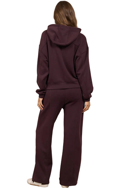 VINTAGE HAVANA BORDEAUX LUXE CLOUD SNAP HOODIE