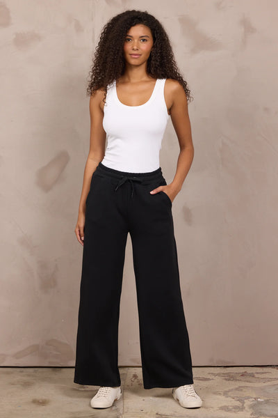 VINTAGE HAVANA BLACK LUXE CLOUD WIDE LEG PANT