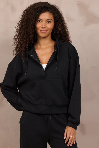 VINTAGE HAVANA BLACK LUXE CLOUD SNAP HOODIE