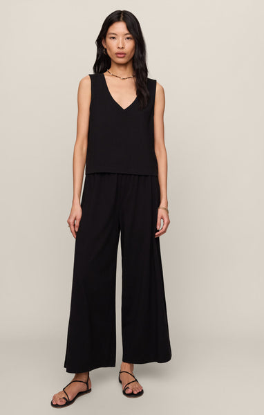 Z SUPPLY SCOUT JERSEY CROP FLARE TRUE BLACK