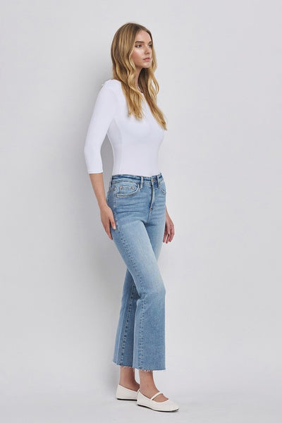 LOVERVET HIGH RISE KICK FLARE JEANS WHITNEY