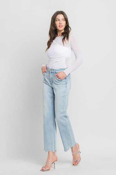 VERVET HIGH RISE SLIM WIDE JEANS MERITT