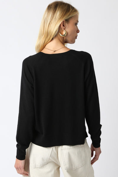 OLIVACEOUS BLACK NATALIE SWEATER BLACK
