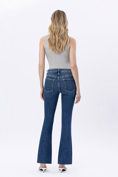 FLYING MONKEY MID RISE DARK SLIM BOOTCUT VALENTINA