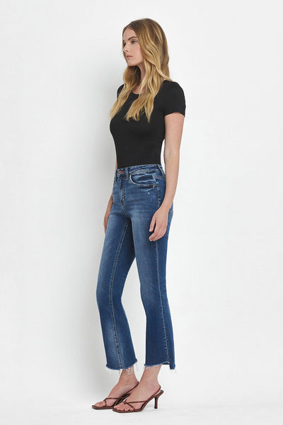 FLYING MONKEY HIGH RISE CROP FLARE STEM HEM ISADORA