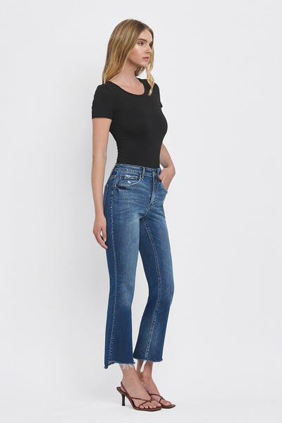 FLYING MONKEY HIGH RISE CROP FLARE STEM HEM ISADORA