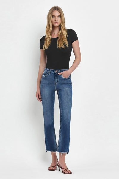 FLYING MONKEY HIGH RISE CROP FLARE STEM HEM ISADORA