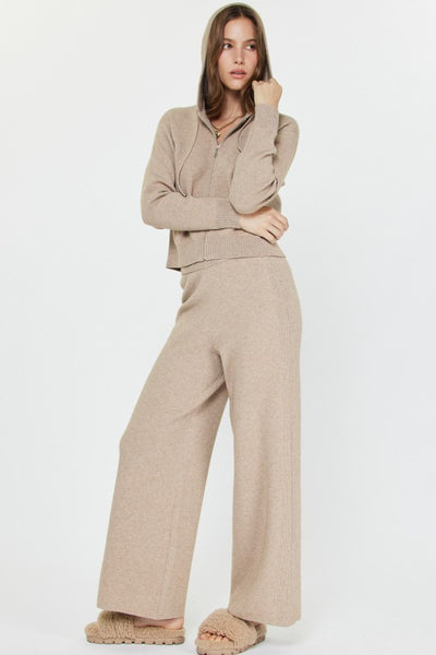 CURRENT AIR MILLET ZIP UP KNIT HOODIE