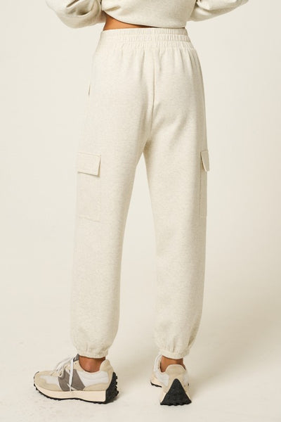 SOFT STRETCH CUFFED JOGGERS LT HEATHER