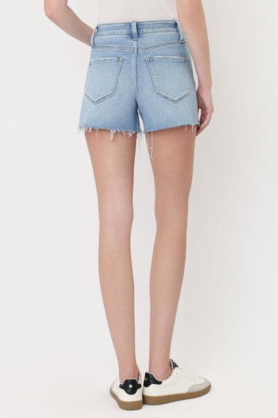 LOVERVET HIGH RISE DISTRESSED A LINE SHORTS REIGN