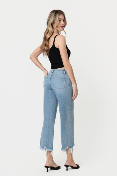 VERVET MID RISE ANKLE WIDE LEG JEANS CAMERON