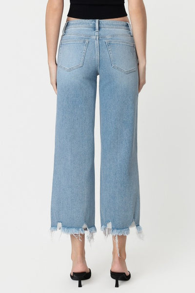 VERVET MID RISE ANKLE WIDE LEG JEANS CAMERON