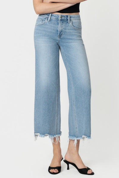 VERVET MID RISE ANKLE WIDE LEG JEANS CAMERON
