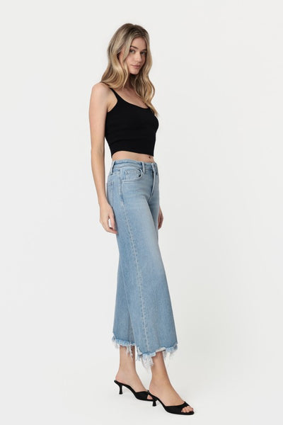 VERVET MID RISE ANKLE WIDE LEG JEANS CAMERON