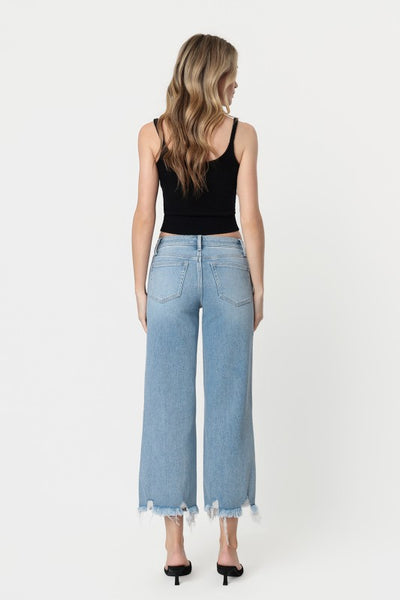 VERVET MID RISE ANKLE WIDE LEG JEANS CAMERON