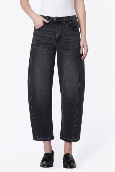 FLYING MONKEY SUPER HIGH RISE MILD BARREL BLACK PAIGE