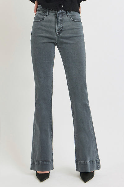 RISEN DARK GREY HIGH RISE FLARE PANTS GEMMA