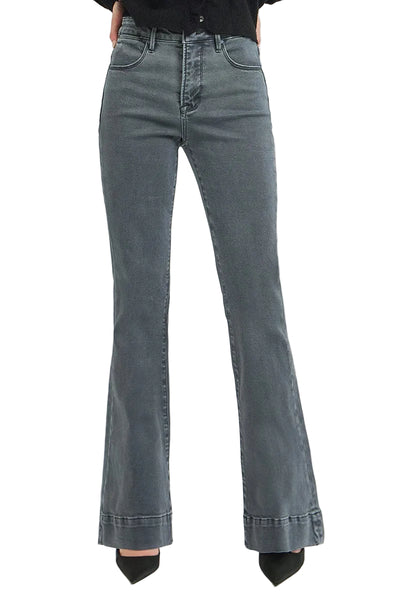 RISEN DARK GREY HIGH RISE FLARE PANTS GEMMA