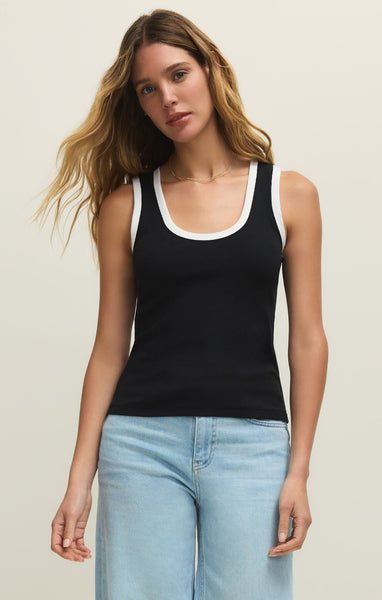 Z SUPPLY SIRENA COLORBLOCK TANK BLACK