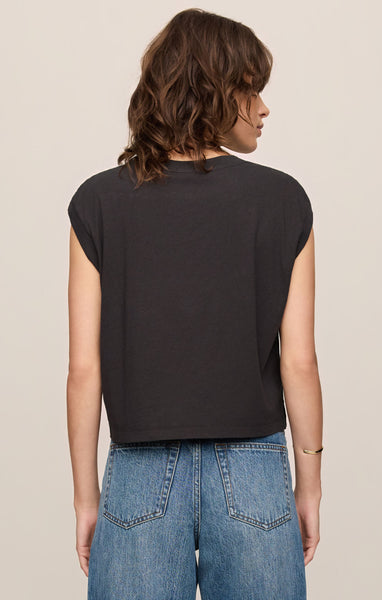 Z SUPPLY FLEX SLEEVELESS TEE ASH BLACK