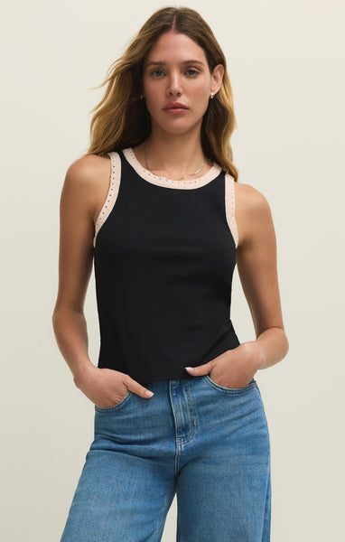 Z SUPPLY CLARKE RIB TANK BLACK