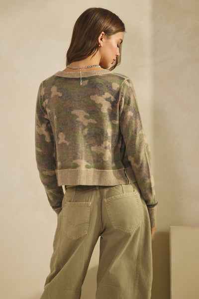 CAMO OUT STITCHES CARDIGAN