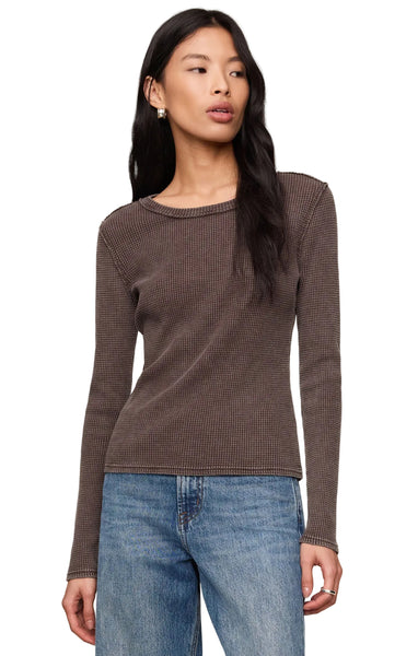 Z SUPPLY ARLET MINI THERMAL TOP DARK CHOCOLATE
