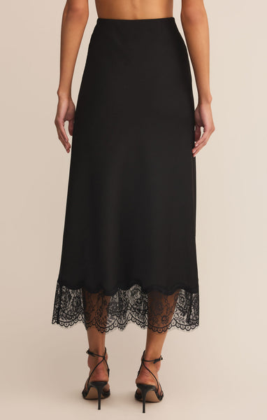 Z SUPPLY CINDER LACE MIDI SKIRT BLACK