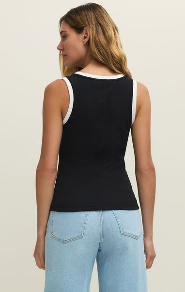 Z SUPPLY SIRENA COLORBLOCK TANK BLACK