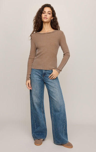 Z SUPPLY ARLET MINI THERMAL TOP SADDLE SUEDE