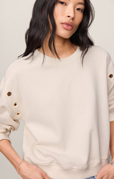 Z SUPPLY AXEL GROMMET SWEATSHIRT SANDSTONE