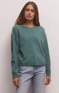 Z SUPPLY EVERYDAY PULLOVER SWEATER CALYPSO GREEN FINAL SALE