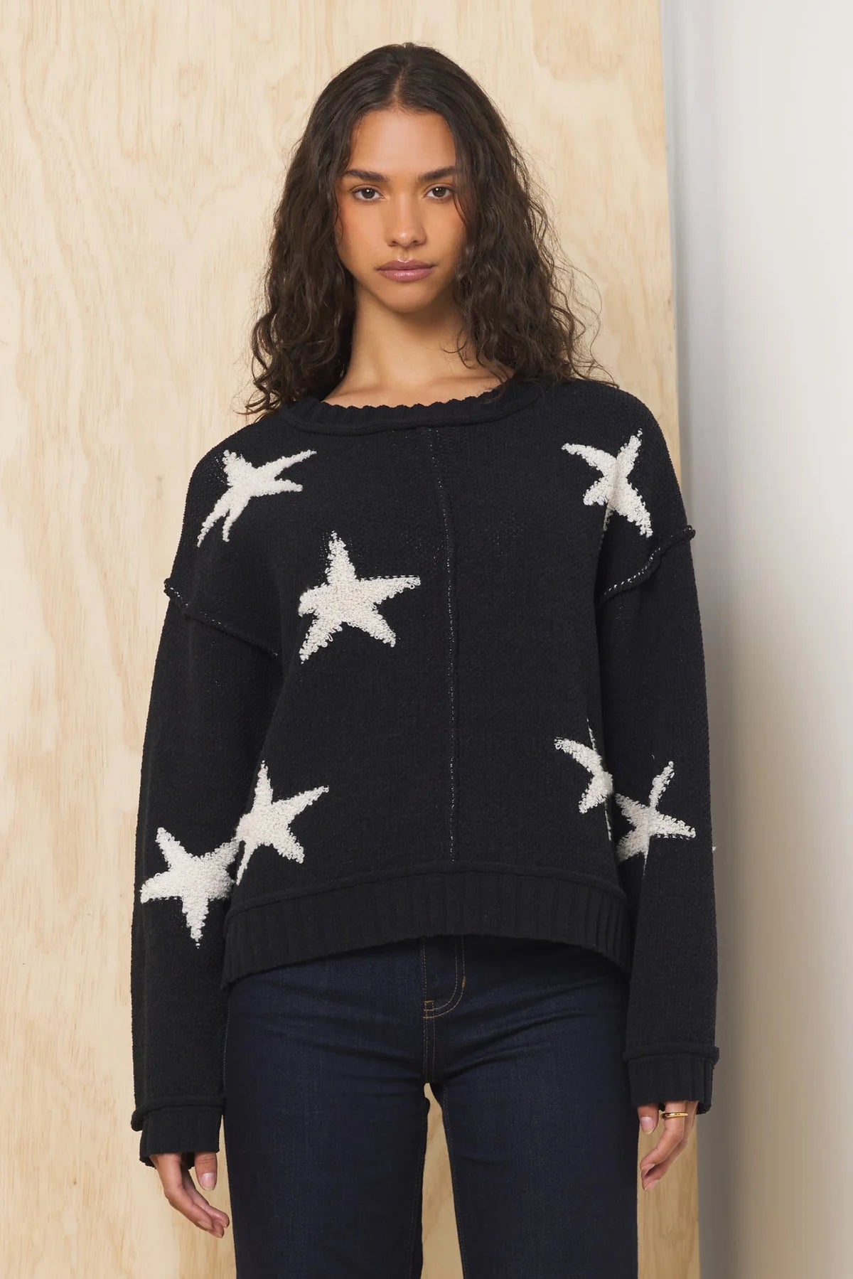 VINTAGE HAVANA BLACK IVORY STAR SWEATER
