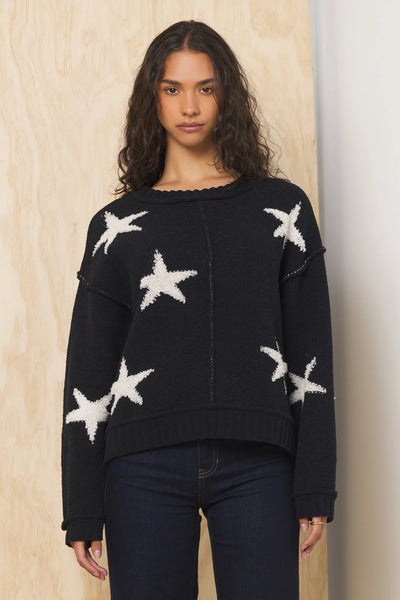 VINTAGE HAVANA BLACK IVORY STAR SWEATER