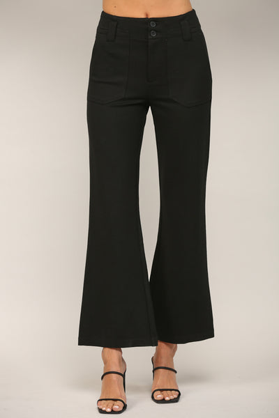 FATE BLACK TWO FRONT POCKET FLARE PANTS