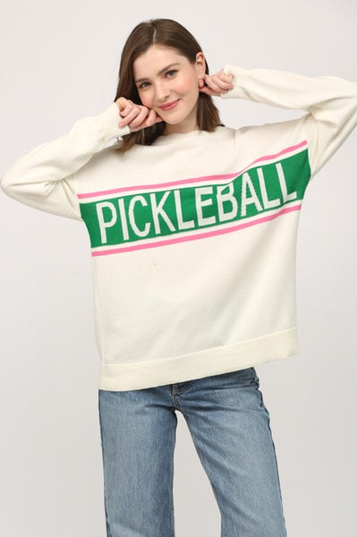 FATE CREAM PICKLEBALL CREW NECK SWEATER