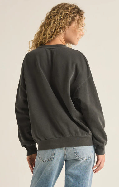 Z SUPPLY CALI BEAR SWEATSHIRT BLACK SAND